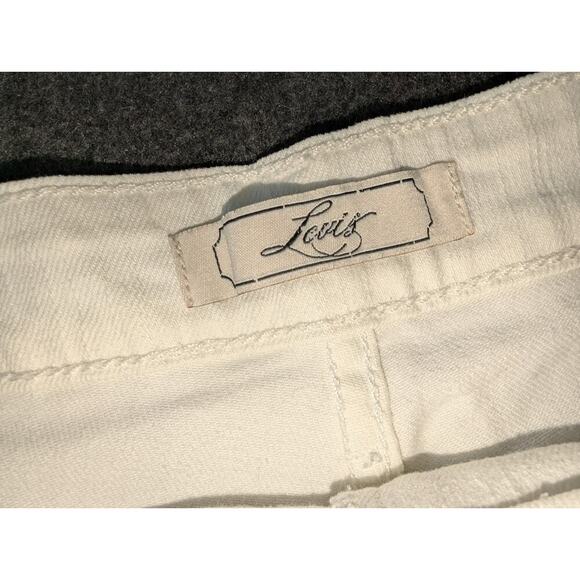 Levi's Shorts Women 10 White Denim Light Wash Mid Rise Chino Flat Front Pockets - Picture 5 of 8